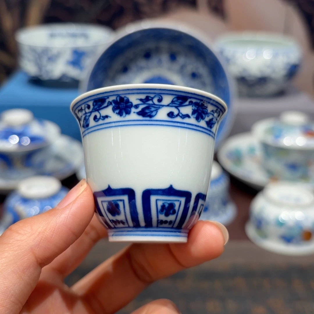 瓷片手工手绘陶瓷茶具