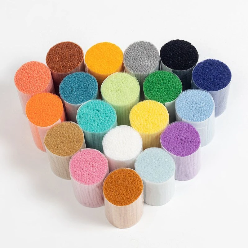 6cm/3mm段段绣地毯绣线腈纶毛线 厂家批发