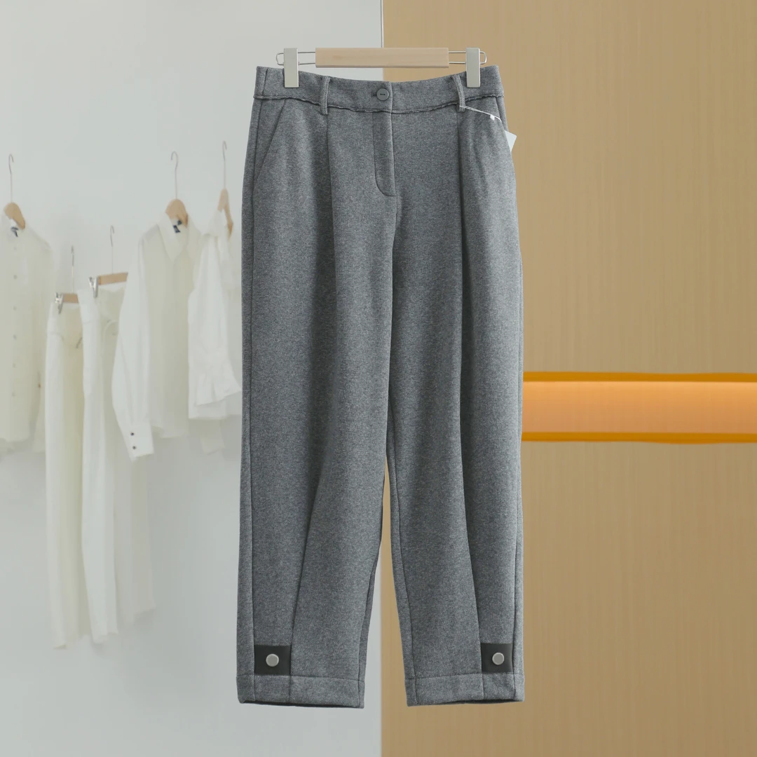 【半价q仓-唐长老自营】货号H0008女装新款简约百搭休闲裤HBL