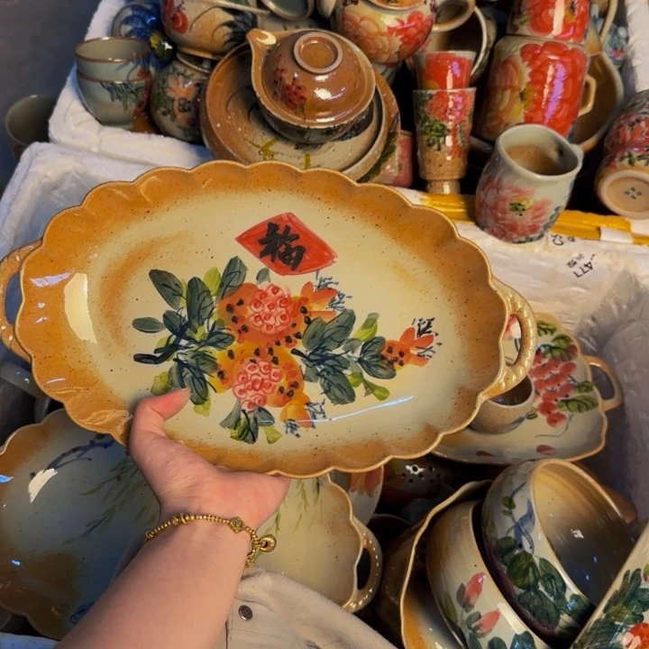 瓷片景德镇陶瓷手工手绘