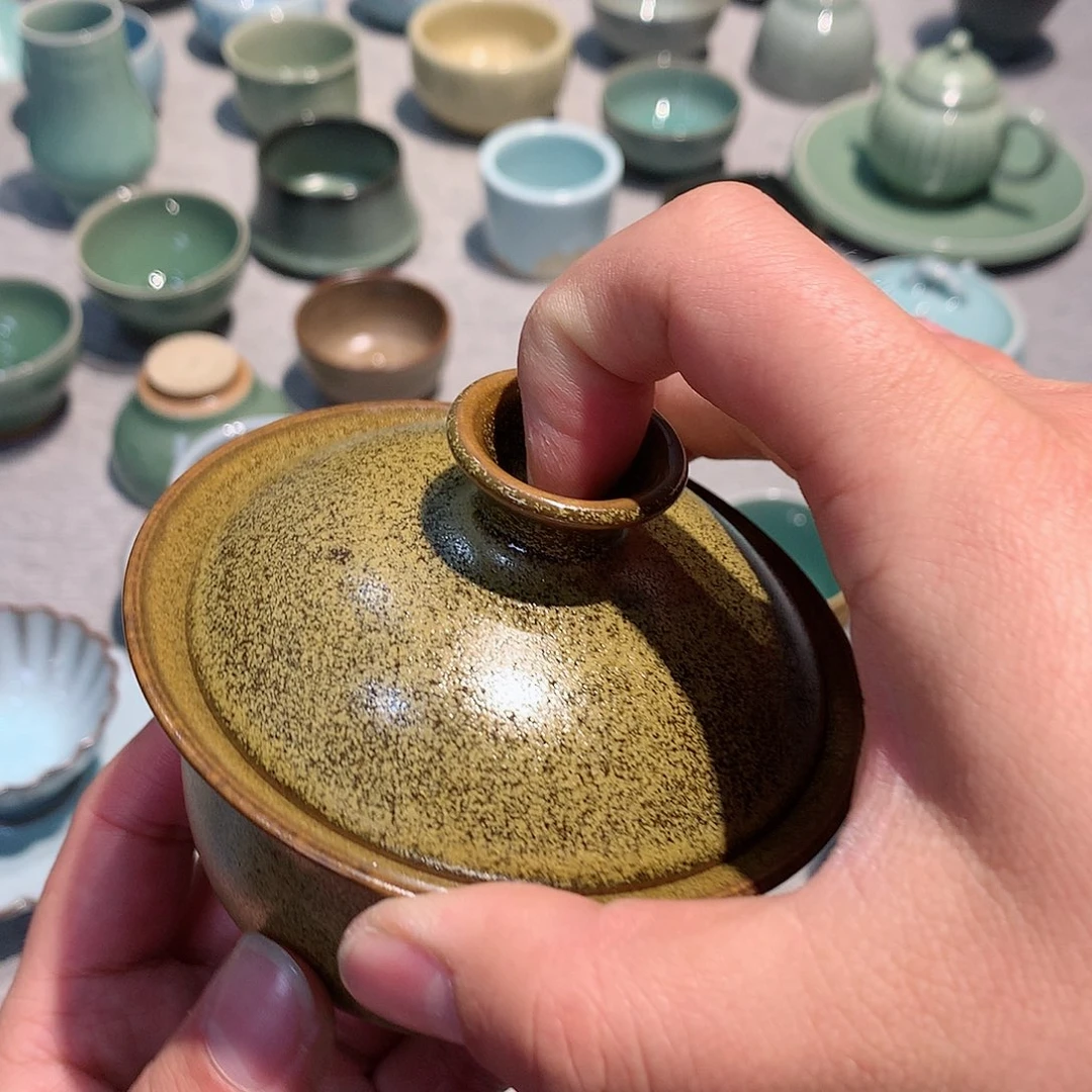 ?****.龙泉青瓷茶具盖碗