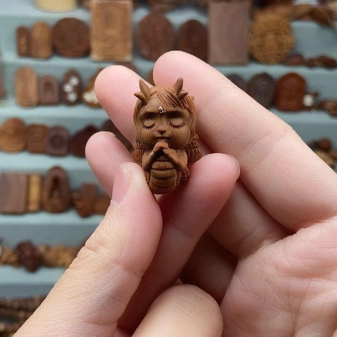 檀香木无事牌瑕疵福利3.0小龙女