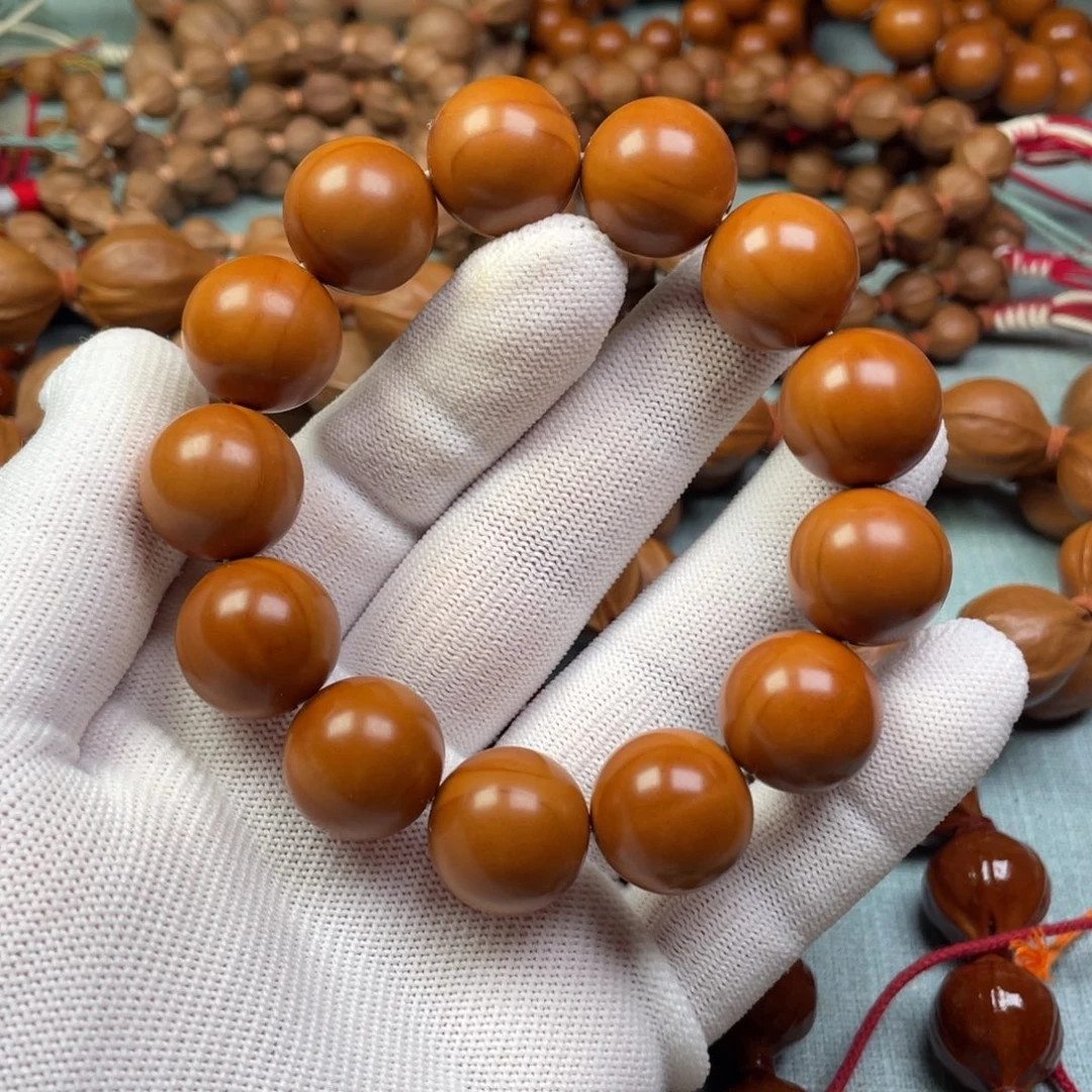 利***）橄榄核手串/手链18精品光珠