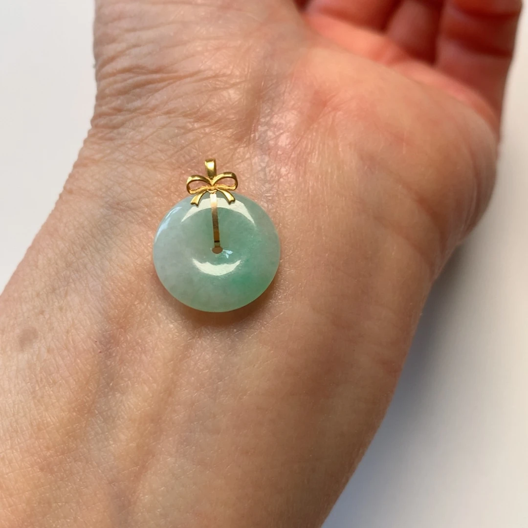 翡翠颈饰18K金镶嵌平