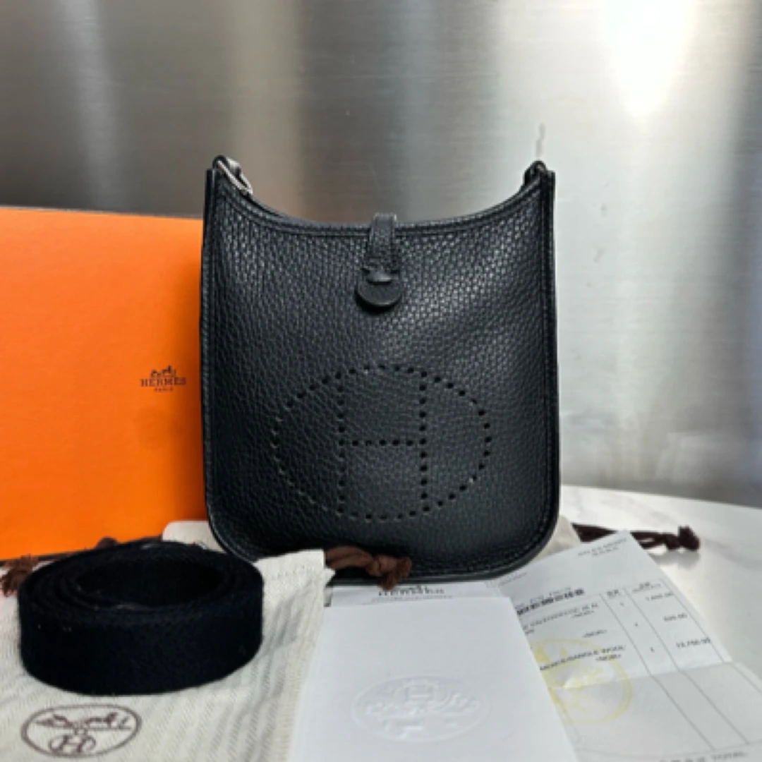 99新 Hermes/爱马仕 小号伊芙琳evelyne牛皮单肩包13175098