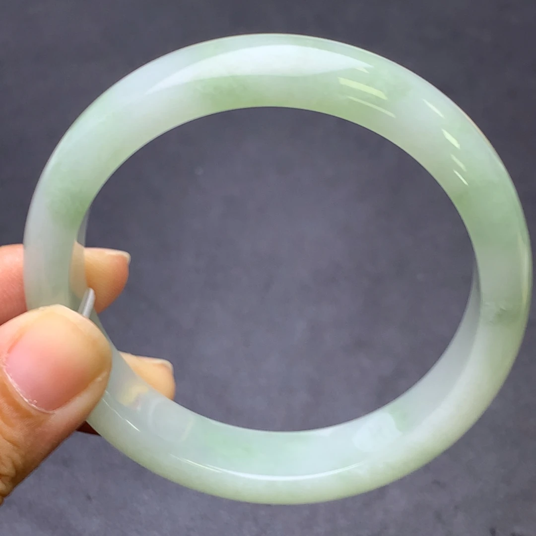 翡翠未镶嵌手镯16号55.4-12.7-7.4