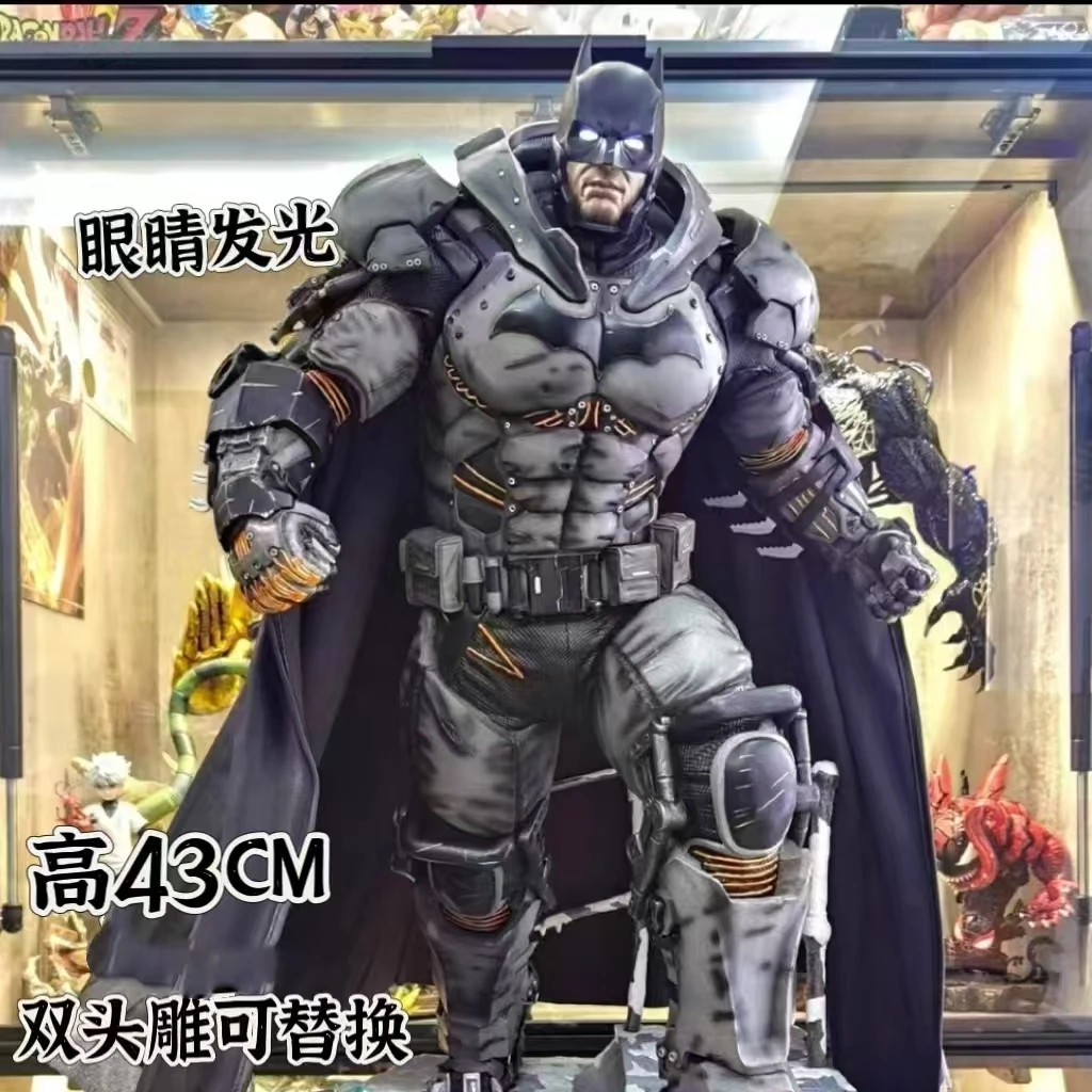 【全款现货48小时内发】蝙蝠侠高43cm 双头雕有底座 模型手办