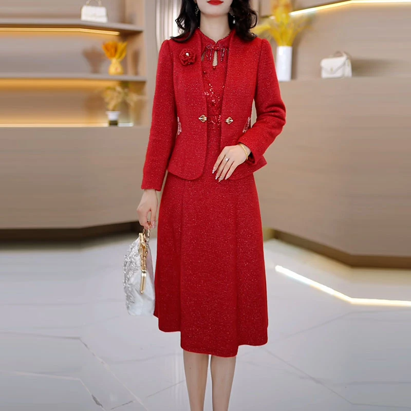 2025秋季新款A3421气质遮肉显瘦大码连衣裙女修身女装连衣裙