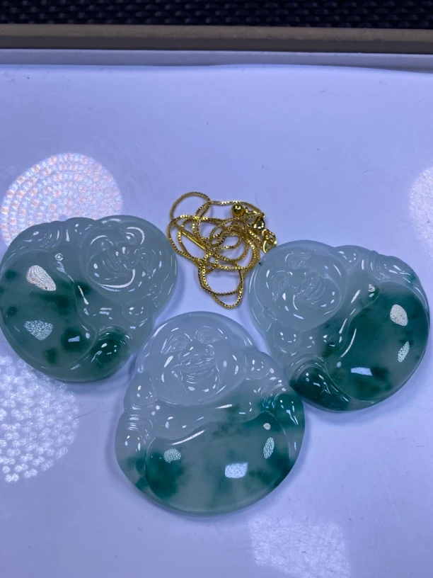 佛公蓝飘花吊坠L157