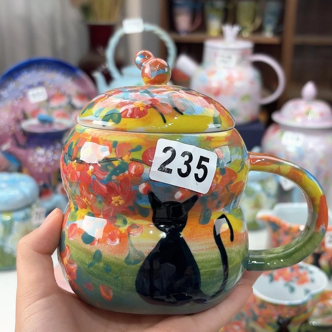 景德镇手绘高温釉下彩陶瓷茶具