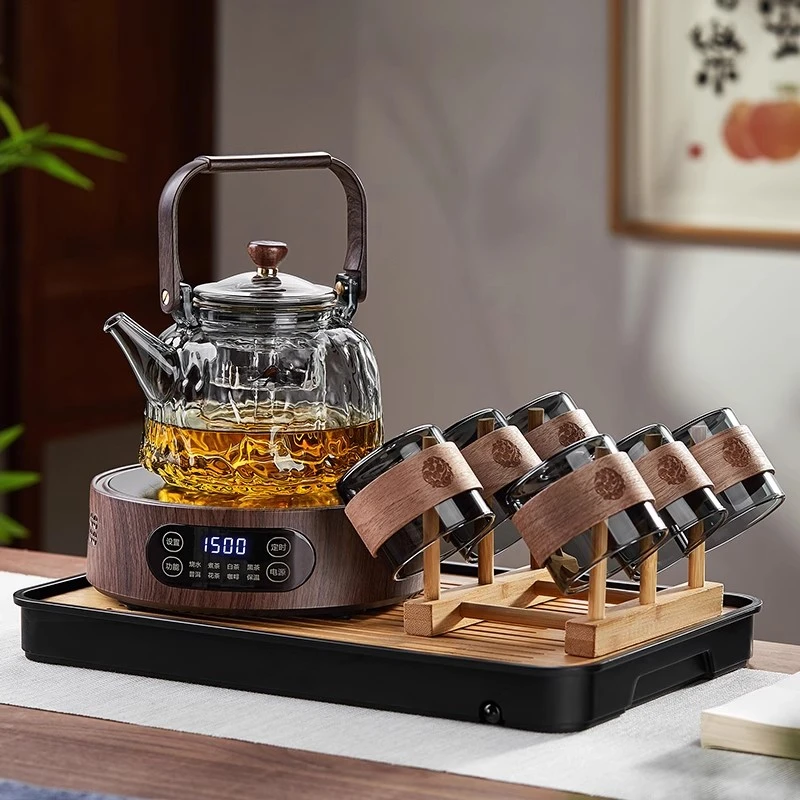 套装加厚蒸煮一体煮茶器茶具套装玻璃煮茶壶电陶炉泡茶烧水泡茶壶