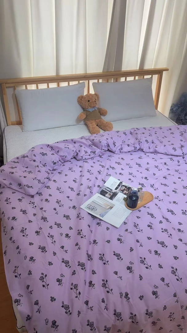 自然呼吸有氧水洗棉双人被套200*230微瑕～F181