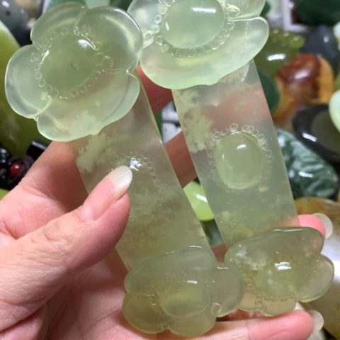 蛇纹石玉未镶嵌手把件