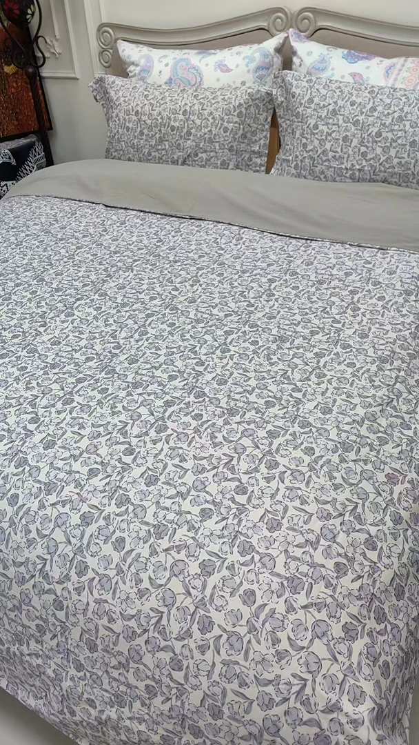 【花戒指】定制！纯棉细磨绒单品被罩-伊莱亚