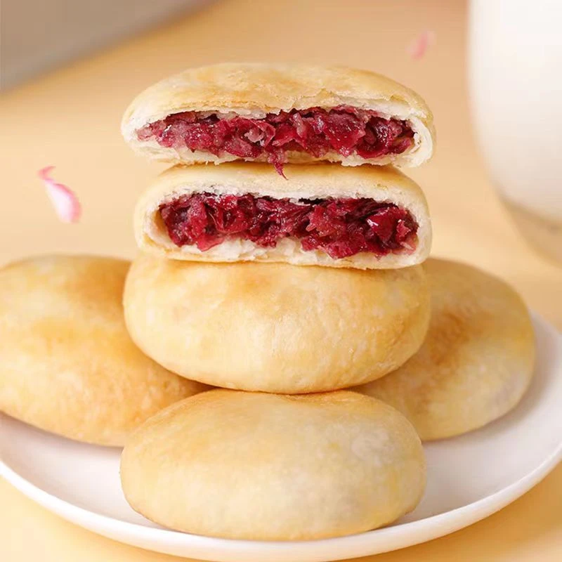 【试吃5枚】（短保）云南特产玫瑰鲜花饼1盒10枚传统手工酥皮