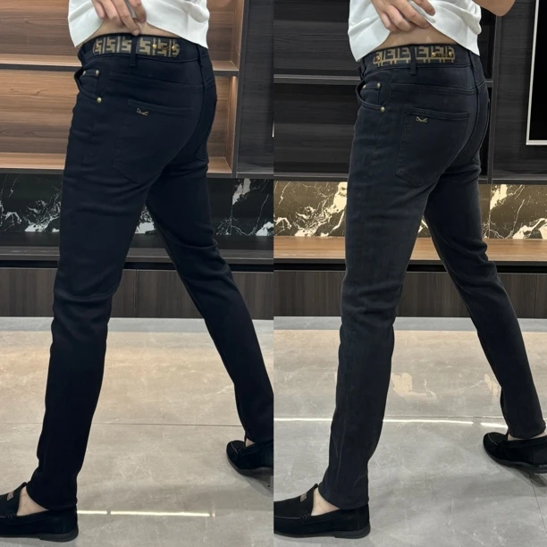 155-秋季高品质男士时尚欧货修身小脚牛仔裤