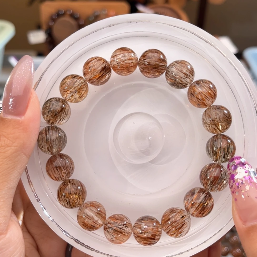 水晶未镶嵌手链黑金超11m