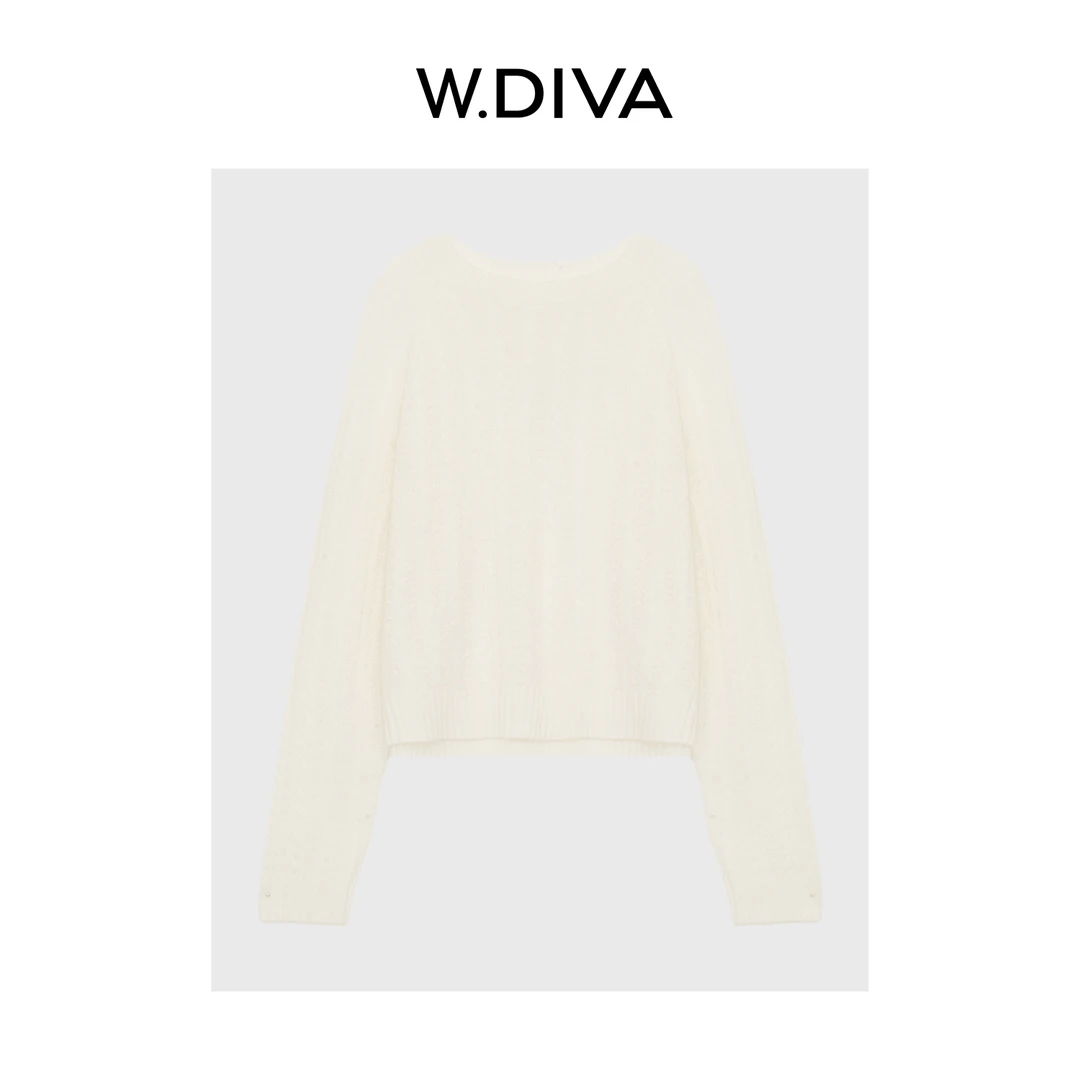 【软糯】100全丝光美丽奴羊毛衫初秋圆领绞花长袖女53Z282883