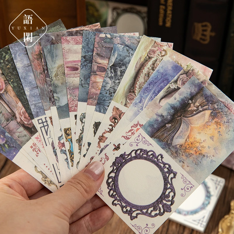语闲灵感手帐拼贴素材本复古文艺中世纪创意手账diy边框装饰贴画