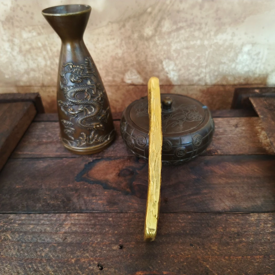 家居饰品现代工艺品JT02精美摆件当代复古摆件黄色大号长条雕凤