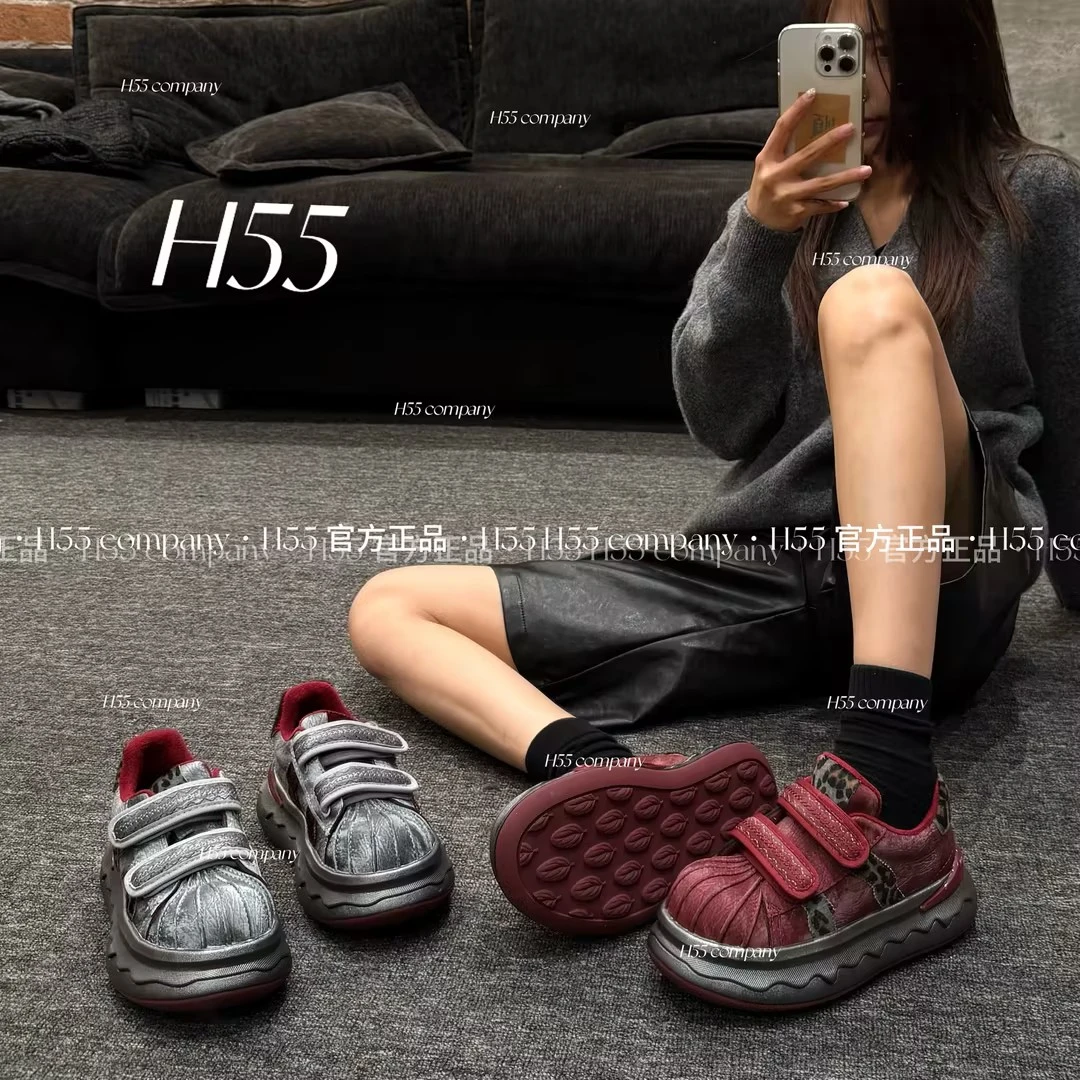 H55女鞋-野性美学【鸳鸯款】原创手工贝壳豹纹鞋6cm58-2986【Huang】