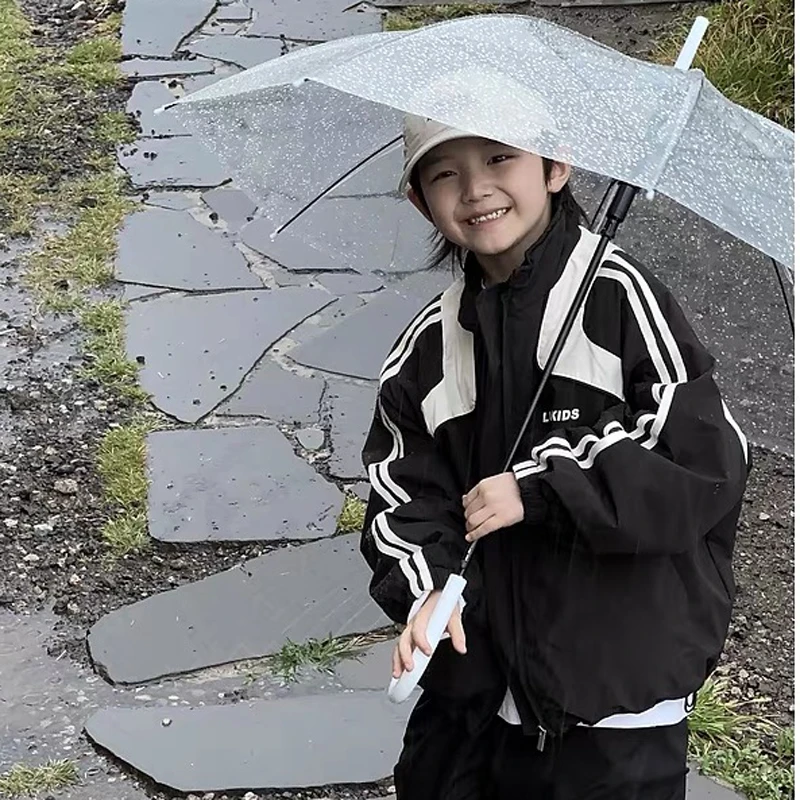 L（内里夹棉）新款男童拼接外套中大童宝宝秋冬款韩版加厚棉衣洋气