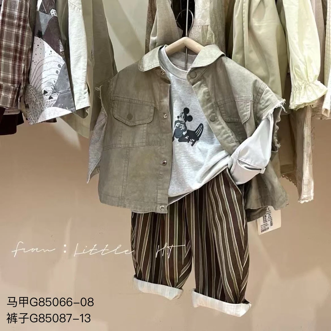 【编号S414】G85066-08-儿童廓形马甲灰色-mzx