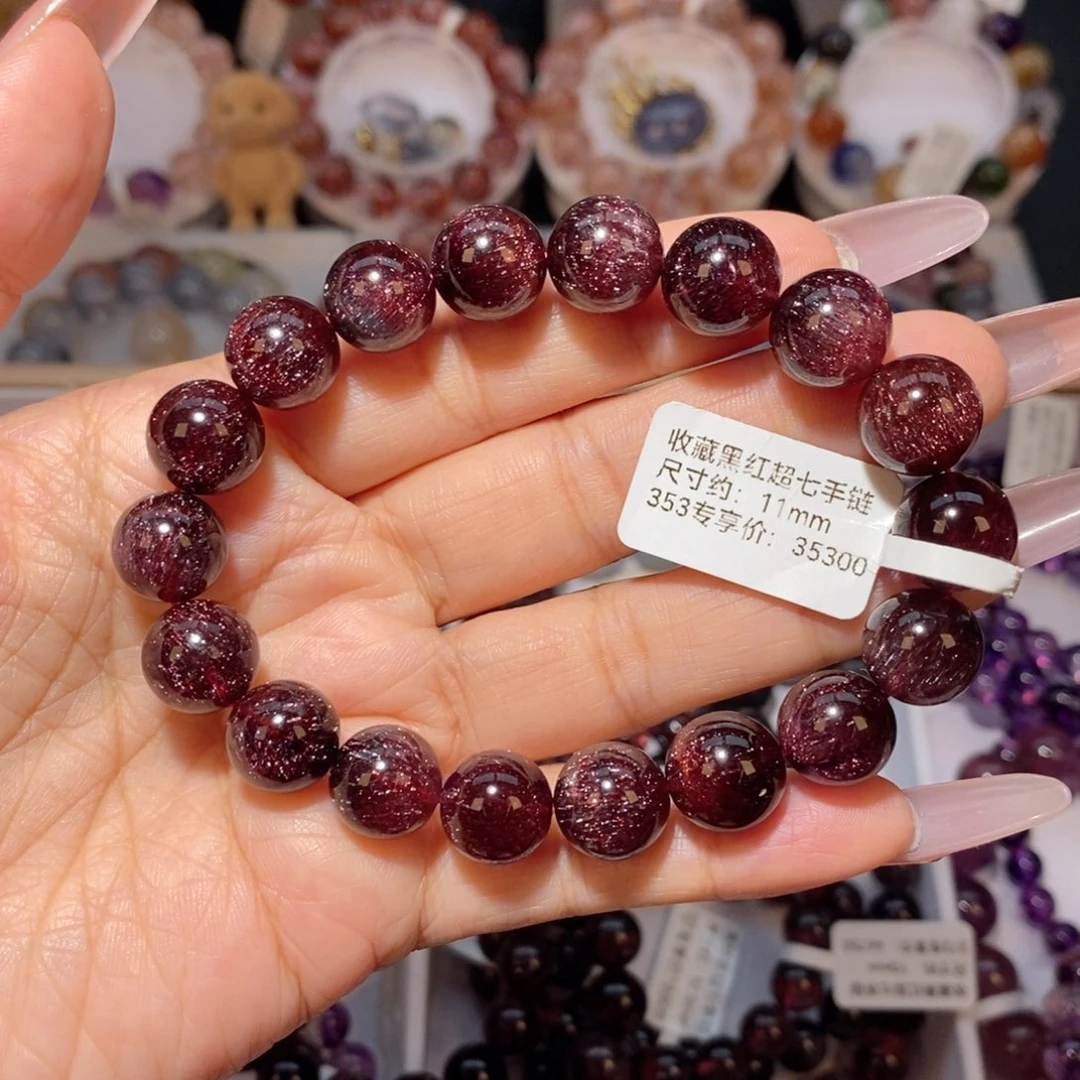 未镶嵌手链水晶红超七