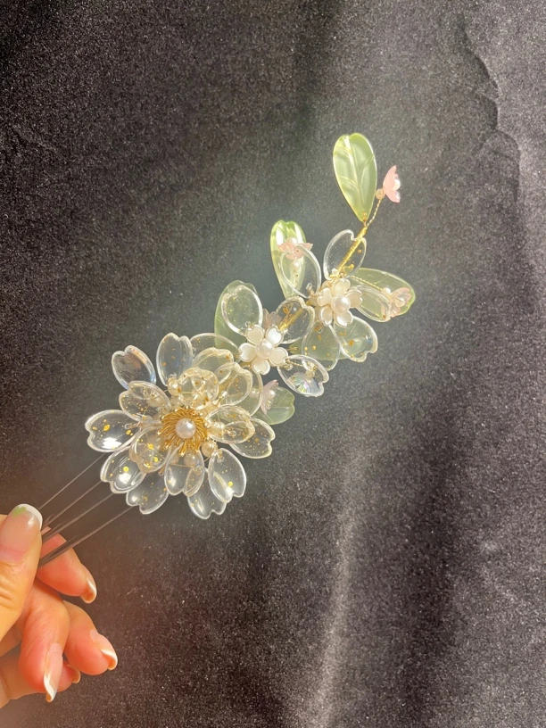 女复古宫廷卡通风中国风法式发簪简约软簪韩系芭蕾风