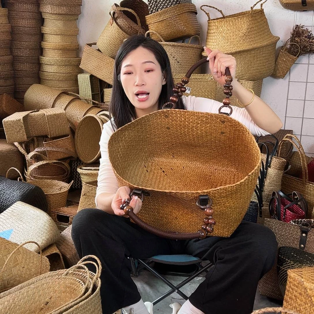 草编草编包/草编收纳盒微瑕疵