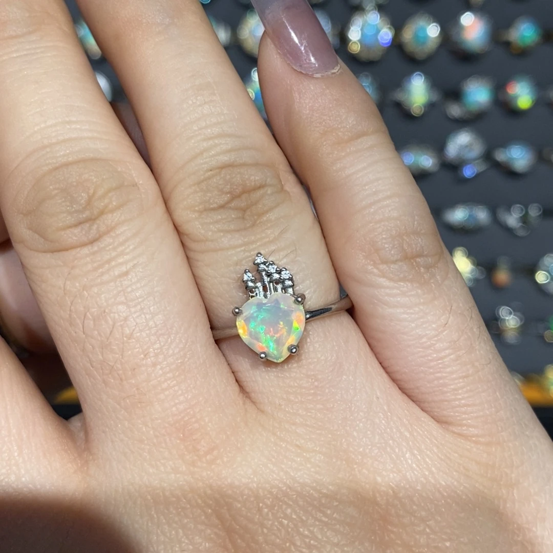 欧泊银S925镶嵌福利戒指不退不换