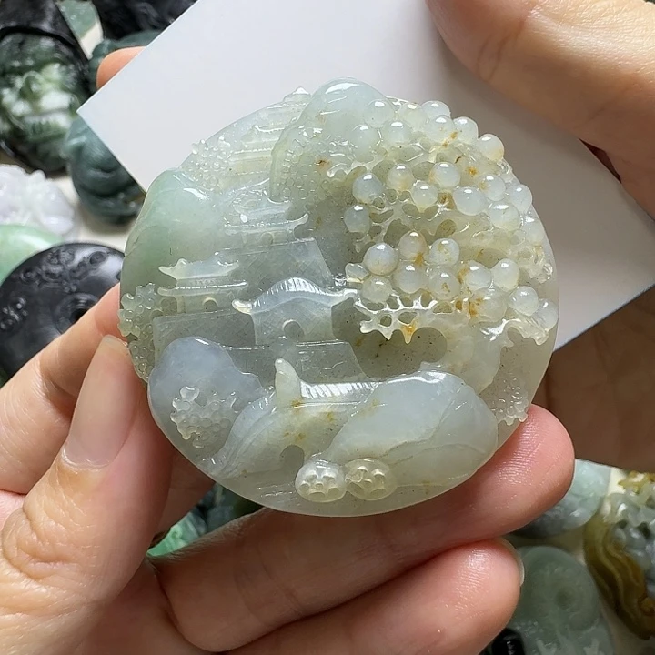 定制翡翠未镶嵌毛货