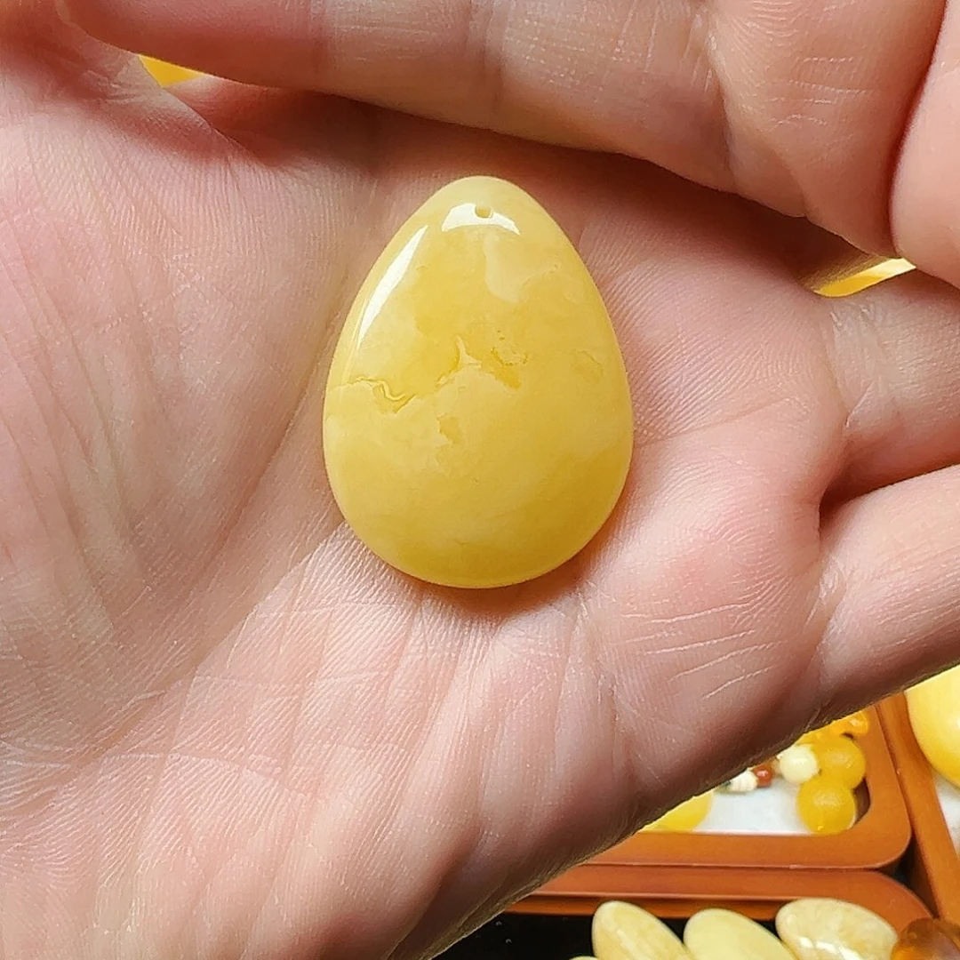 裸石琥珀未镶嵌蜜蜡小水滴