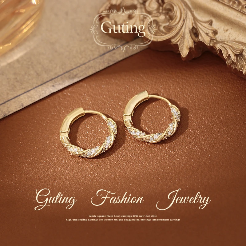 铜合金耳饰 14485明星同款耳圈适合方圆脸的耳环圈圈高级感耳饰女