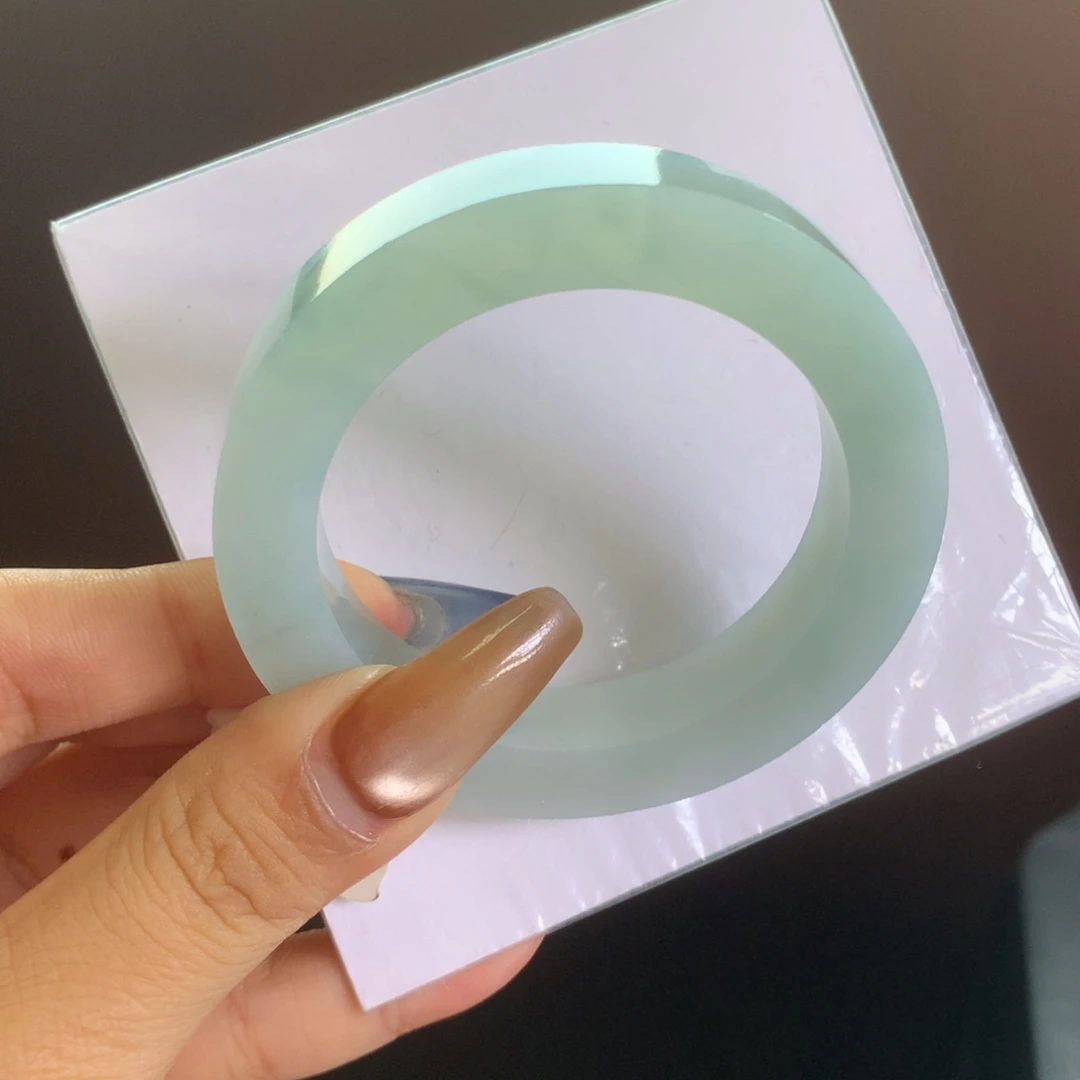 定制翡翠未镶嵌52-54正冰晴