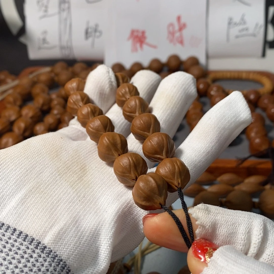 橄榄核手串6141精品4蒜头小铁核14+1颗+鬼脸