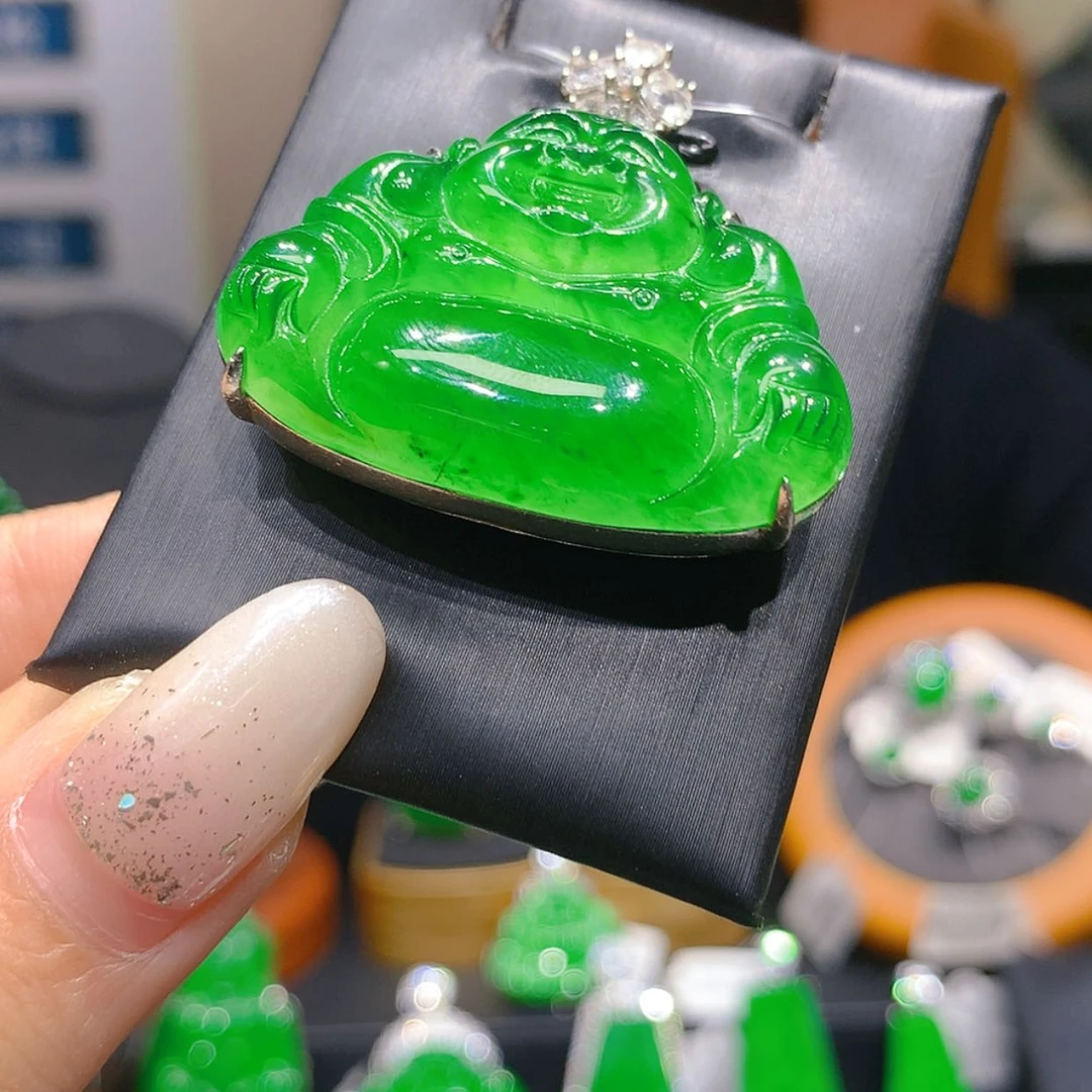 【闪购商品】颈饰银S925镶嵌翡翠5柒姐