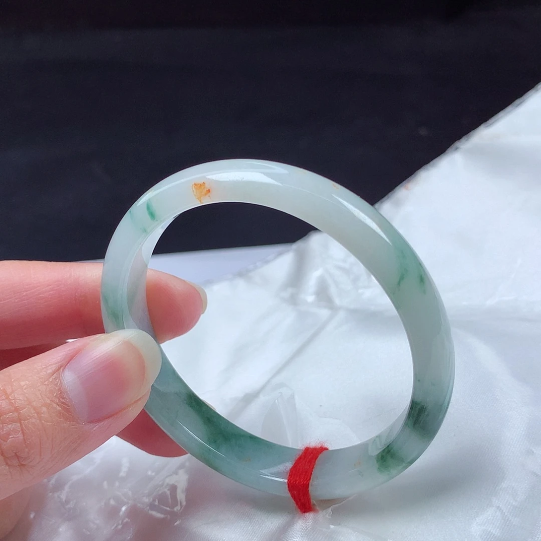 翡翠未镶嵌手镯54贵妃t19701