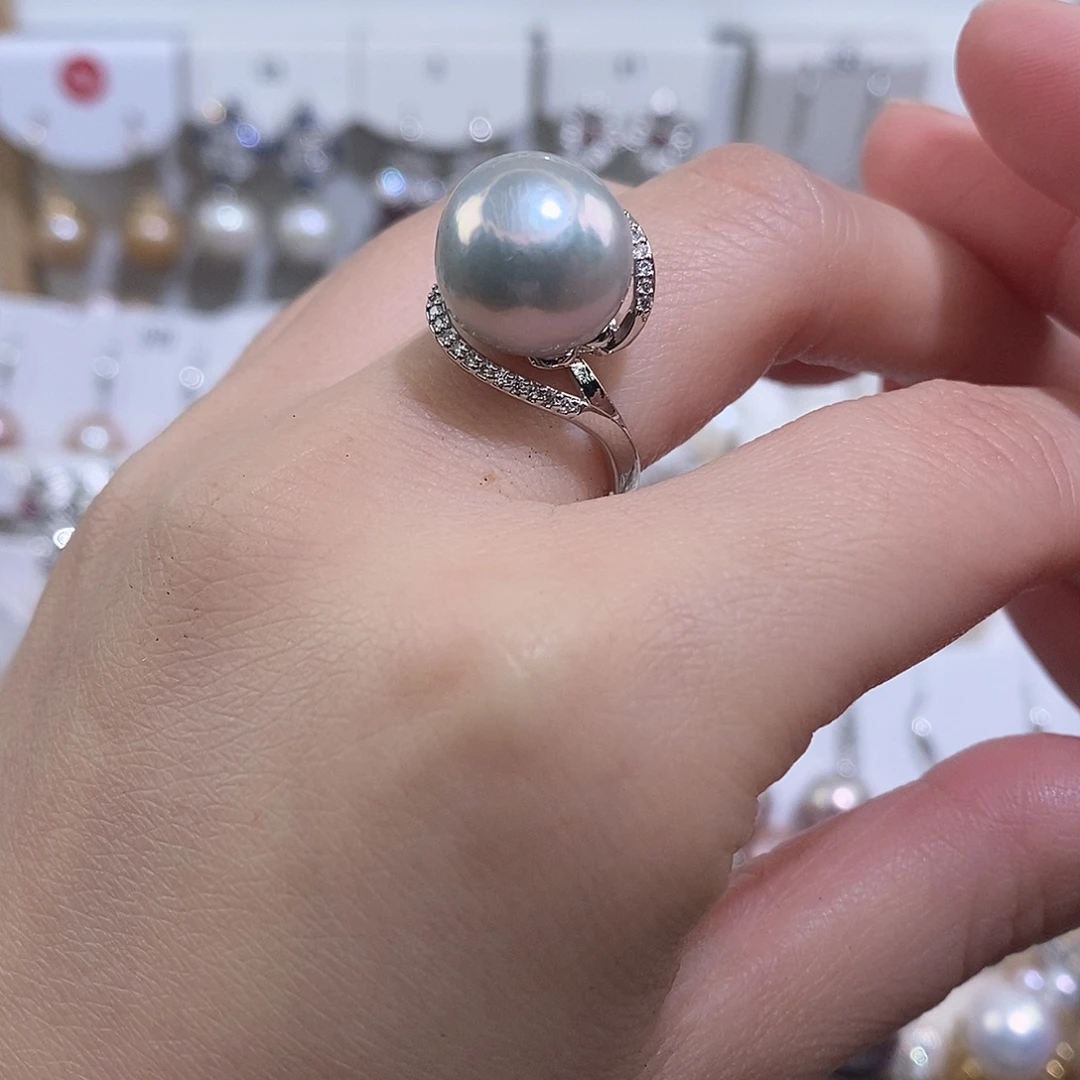 未镶嵌淡水珍珠戒指w13