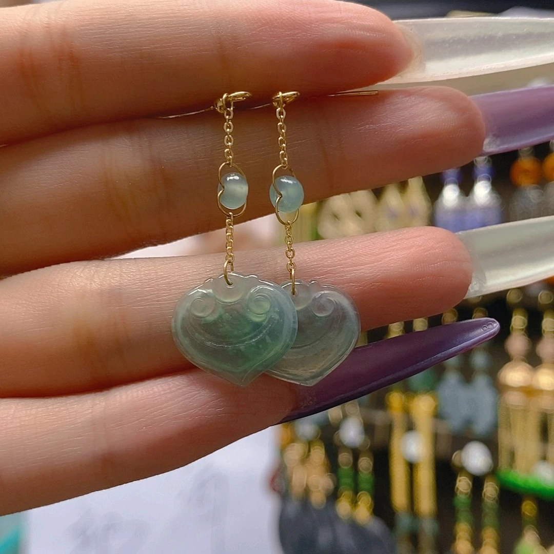 翡翠合金耳饰翡翠