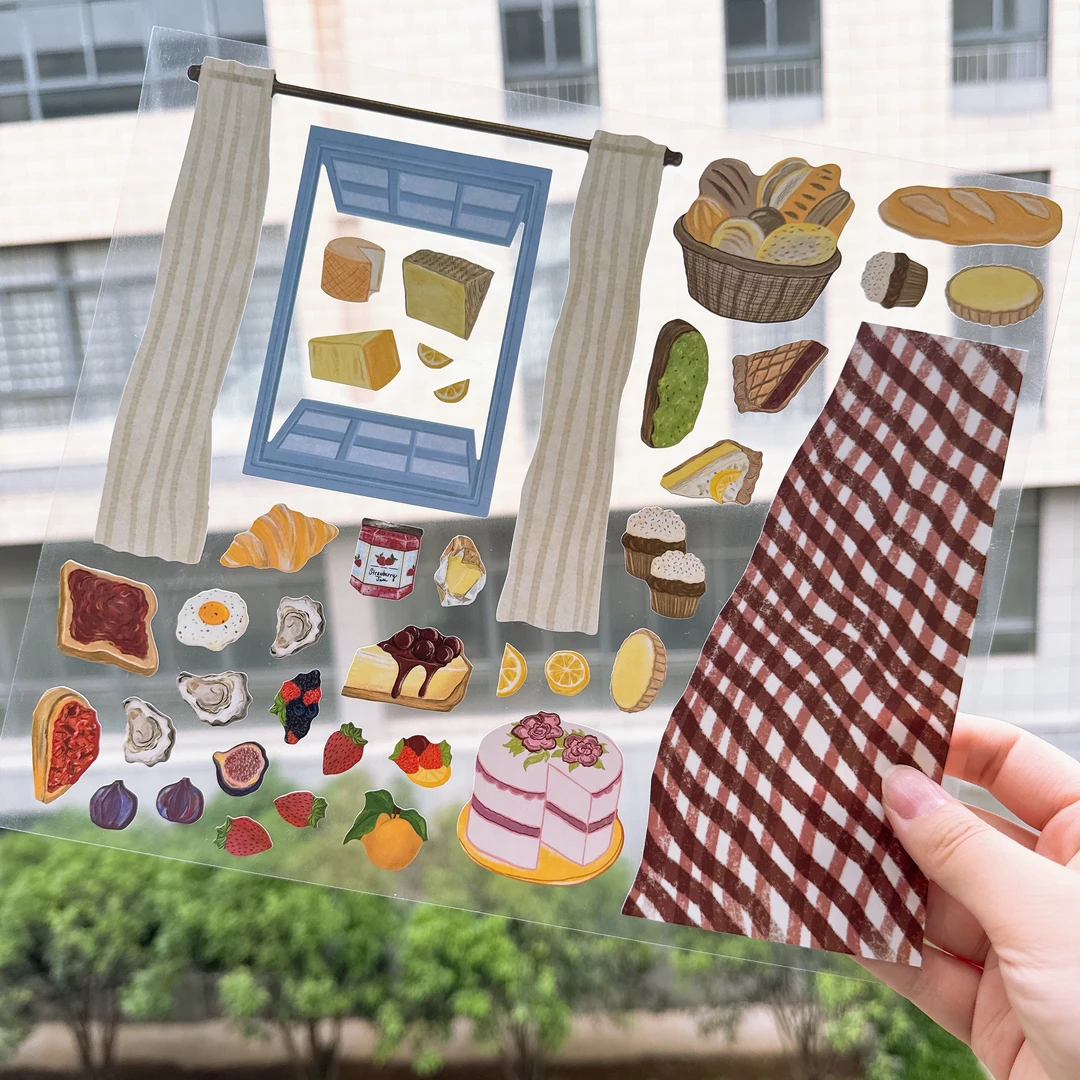 手工创意复古素材花卉贴纸ins装饰手账水杯贴画幼儿园粘贴简约贴