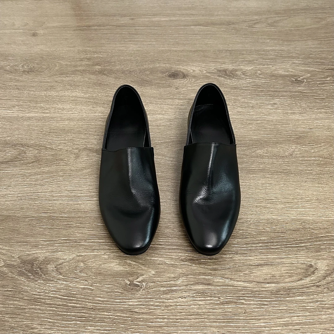 Dannyfrey头层牛皮女复古时尚英伦风中跟百搭休闲真皮单鞋3.5CM