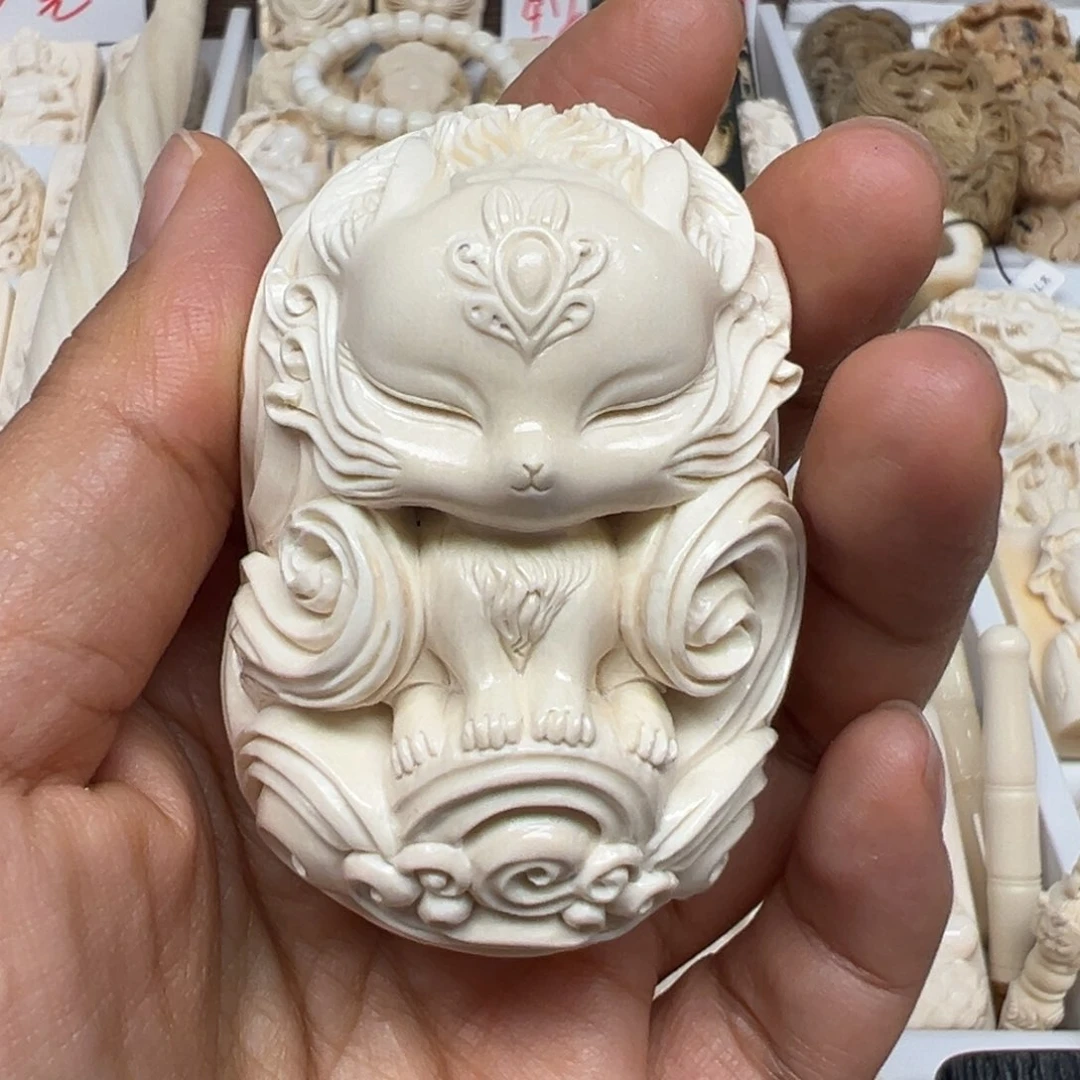 白玉菩提吊坠M***?猛犸