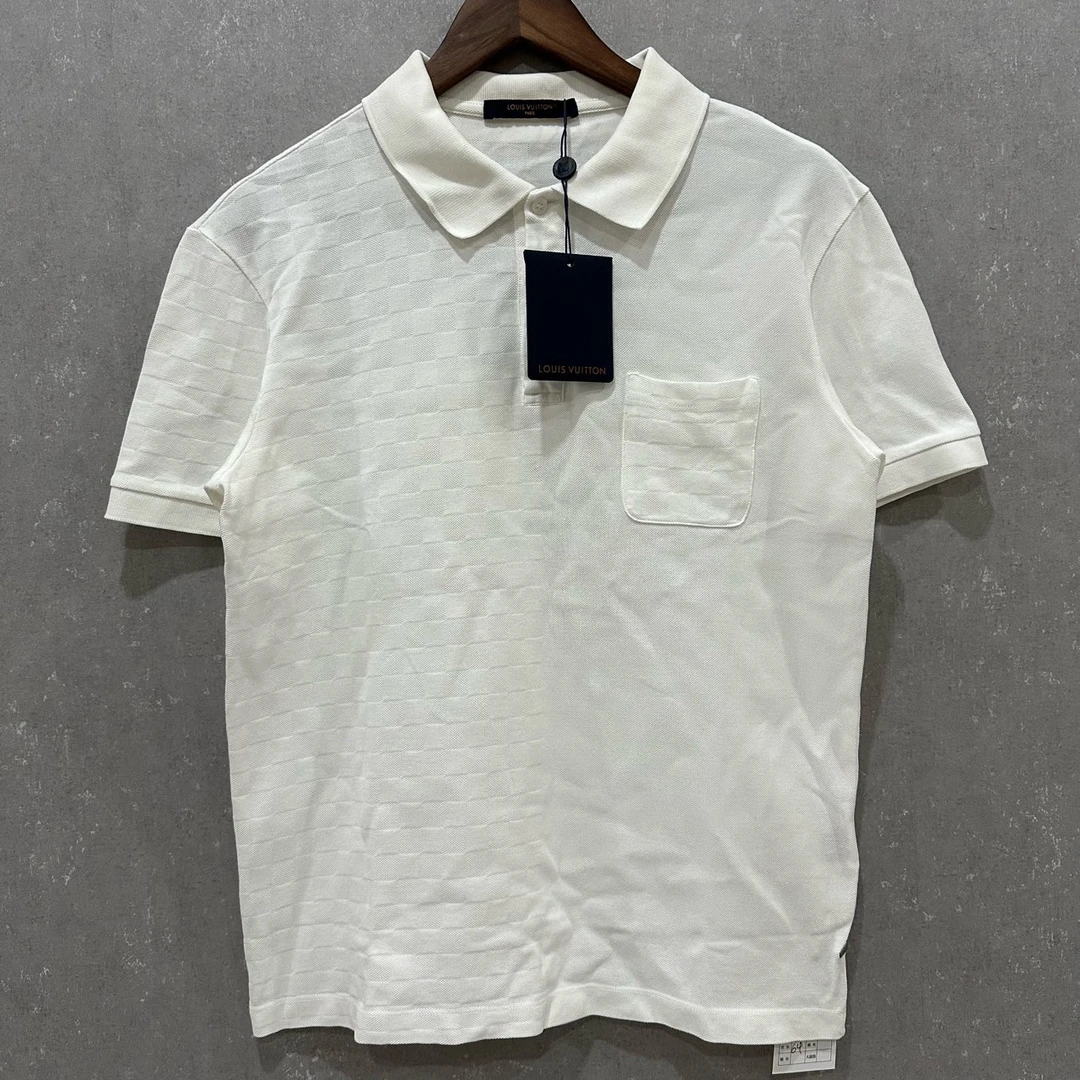 全新未使用 LouisVuitton/路易威登 棋盘格Polo短袖 全新带吊4458