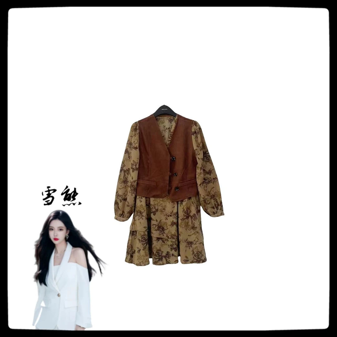 2151女装轻奢新款时尚连衣裙两件套SXZY-CD