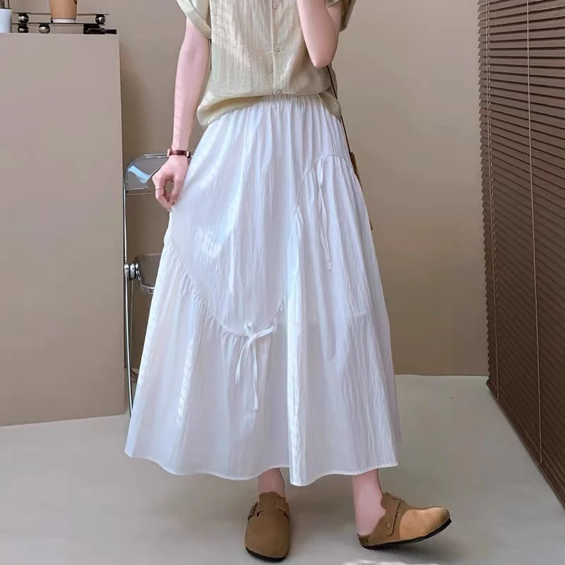 【菜菜家】2025年夏季甜美蝴蝶结显瘦设计感半身裙TGW41166