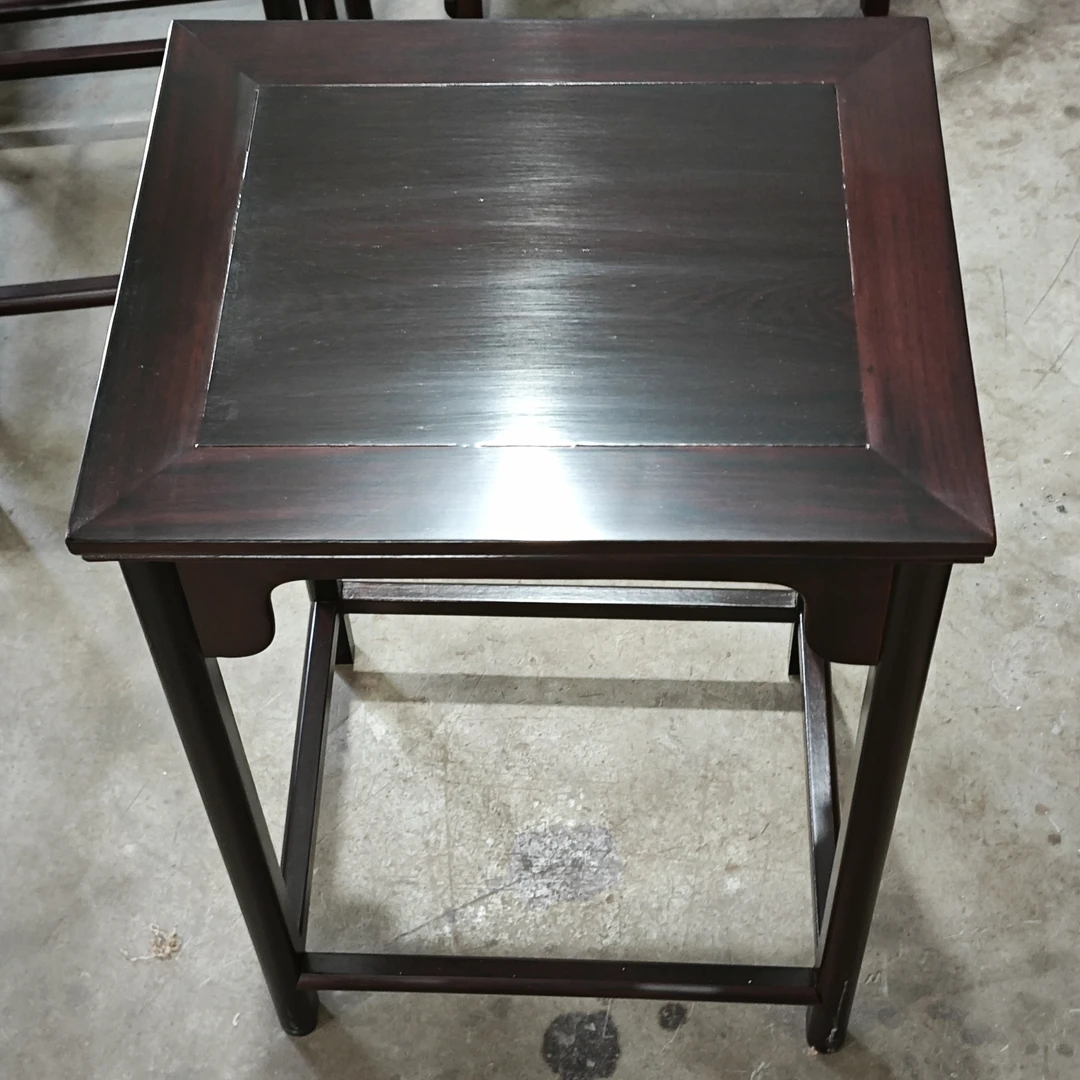【大倩】黑酸枝茶几尺寸45×38×68角几小方桌红木花架榫卯结构免安装
