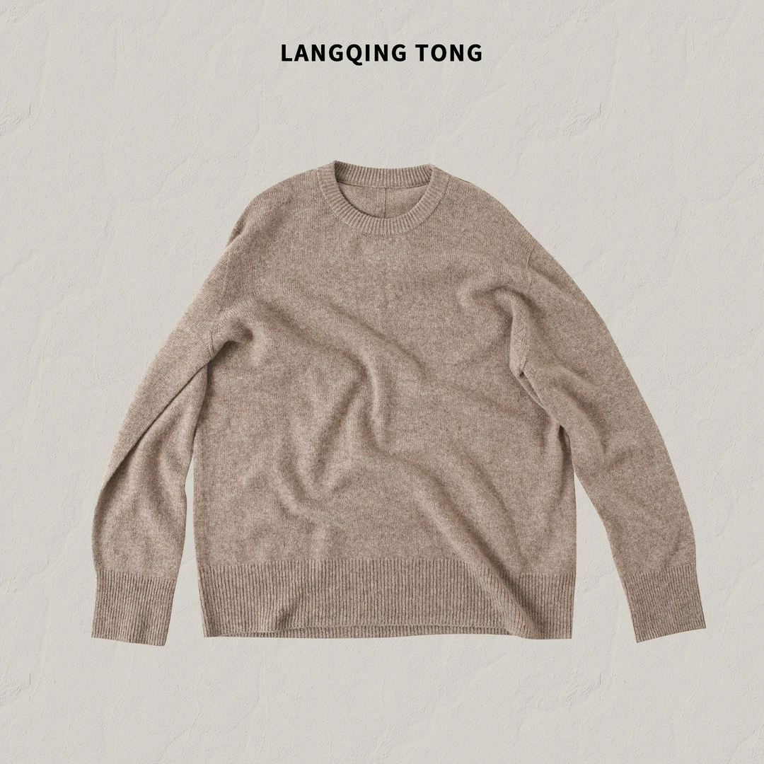 LANGQING 100%羊绒柔软显瘦圆领针织衫47039#
