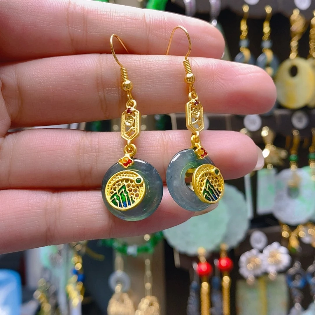 未镶嵌翡翠耳饰翡翠