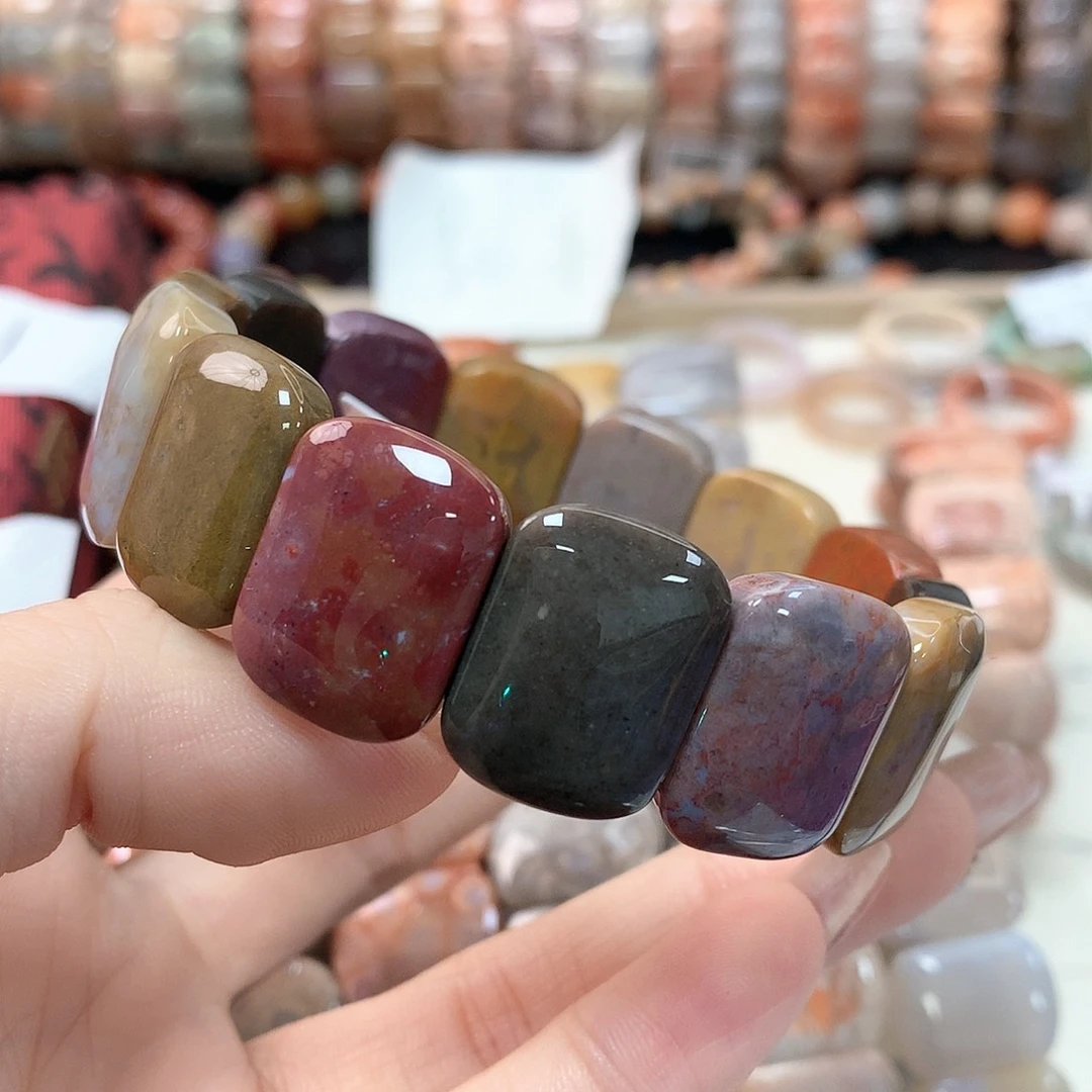 硅化珊瑚（珊瑚玉）手链未镶嵌叶*花207